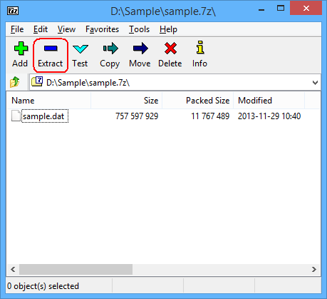 How in the market to unpack .7z file in windows